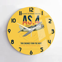 Thumbnail for Fairey Gannet AS.4 design on yellow no frame wall clock