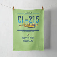 Thumbnail for Canadair CL-215 design on light green towel