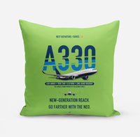 Thumbnail for Airbus A330-800neo design on light green pillow