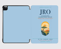 Thumbnail for Kilimanjaro International Airport (JRO) design on light blue ipad tablet case