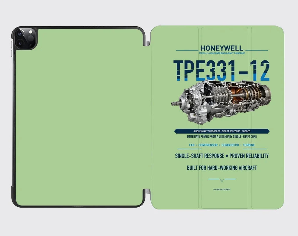 TPE331-12 design on light green ipad tablet case