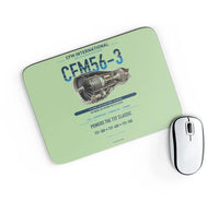 Thumbnail for CFM56-3 design on light green rectangle mouse pad