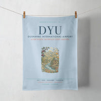 Thumbnail for Dushanbe International Airport (DYU) design on light blue towel