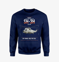 Thumbnail for Sikorsky SH-3H Sea King design on navy blue sweatshirt