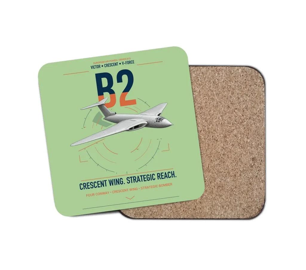 Handley Page Victor B2 design on light green 1 piece coaster