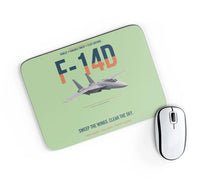 Thumbnail for F-14D Tomcat Sweep The Wings Clear The Sky design on light green rectangle mouse pad