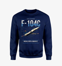 Thumbnail for F-104C Starfighter design on navy blue sweatshirt