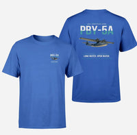 Thumbnail for PBY-5A Catalina design on blue double-side t-shirt, double-side print