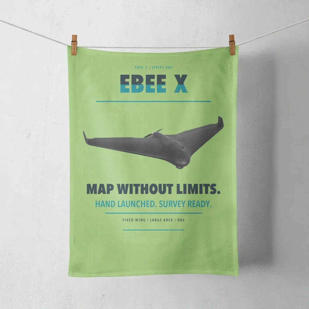 AgEagle eBee X design on light green towel
