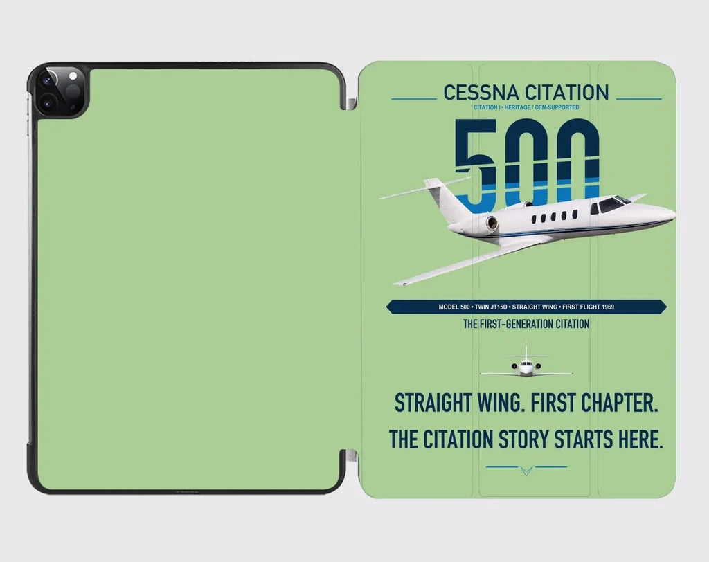 Cessna Citation 500 - Citation I design on light green ipad tablet case