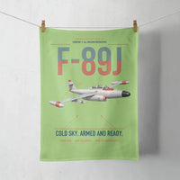 Thumbnail for F-89J Scorpion design on light green towel