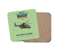 Thumbnail for NHIndustries NH90 TTH design on light green 1 piece coaster