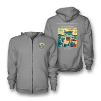 Thumbnail for VINTAGE G4295 - The High Desert Speed Trap - Premium Zipped Hoodie design on gray