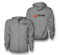 Thumbnail for Air China Airlines logo on gray zipped hoodie
