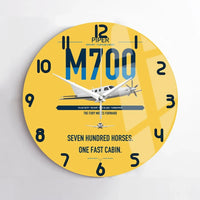 Thumbnail for Piper M700 Fury design on yellow no frame wall clock