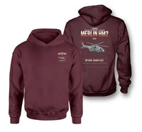 Thumbnail for Leonardo AW101 Merlin HM2 design on dark red double-side hoodie, double-side print