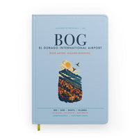 Thumbnail for Bogota El Dorado International Airport (BOG) design on light blue notebook