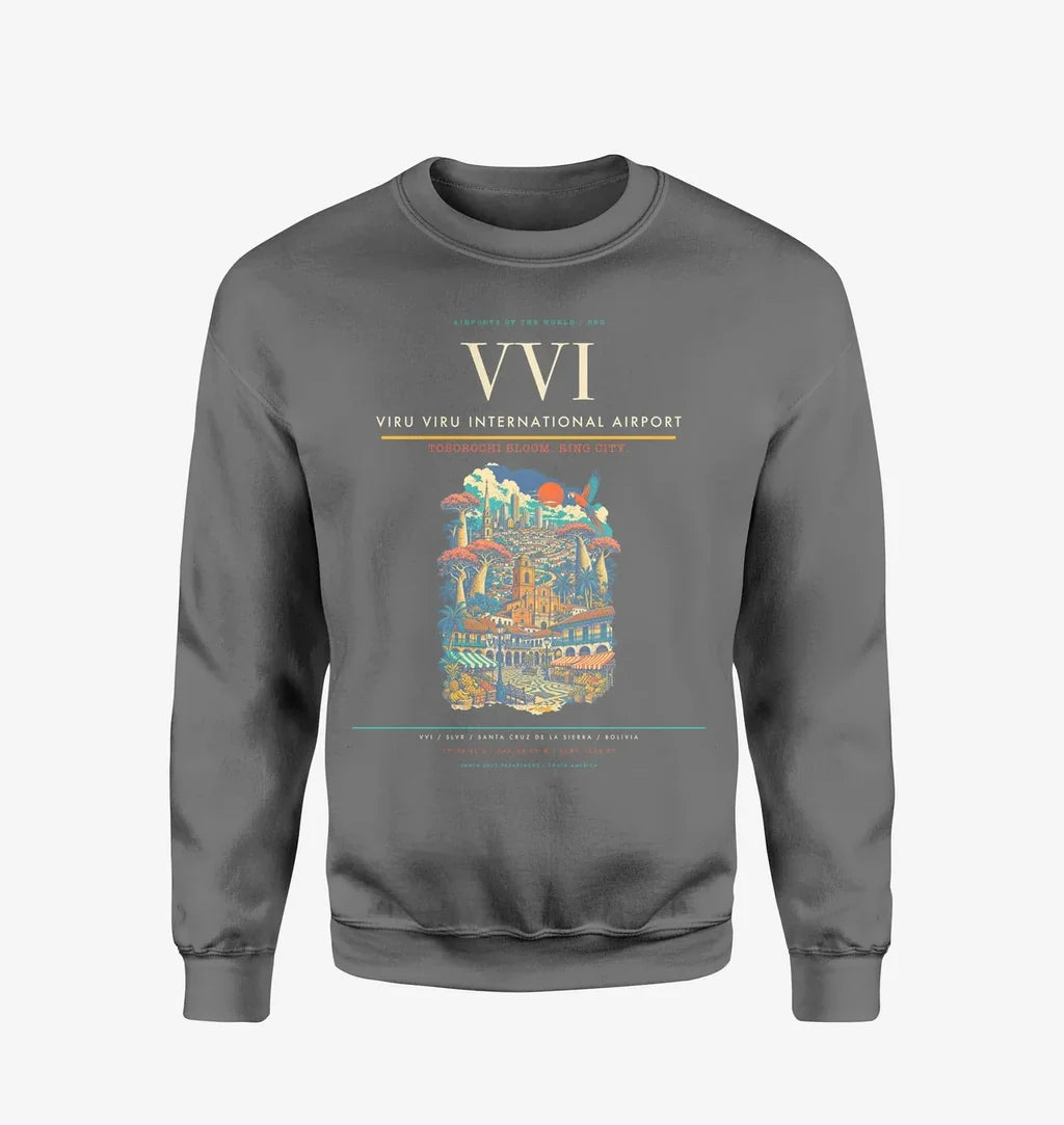 Viru Viru International Airport VVI Sweatshirt - Gray