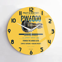 Thumbnail for PW6000 design on yellow no frame wall clock