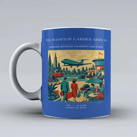 Thumbnail for VINTAGE G4371 - The Rooftop Garden Arrival - Ceramic Mug design on blue