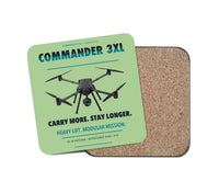 Thumbnail for Draganfly Commander 3XL design on light green 1 piece coaster