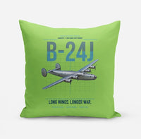 Thumbnail for B-24J Liberator design on light green pillow