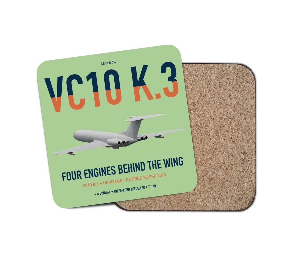 Vickers VC10 K.3 design on light green 1 piece coaster