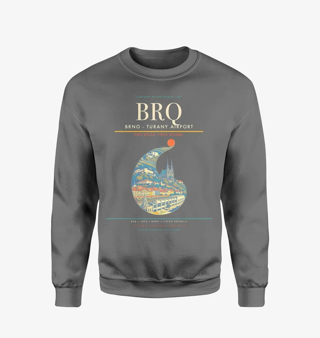 Brno - Turany Airport BRQ Sweatshirt - Gray