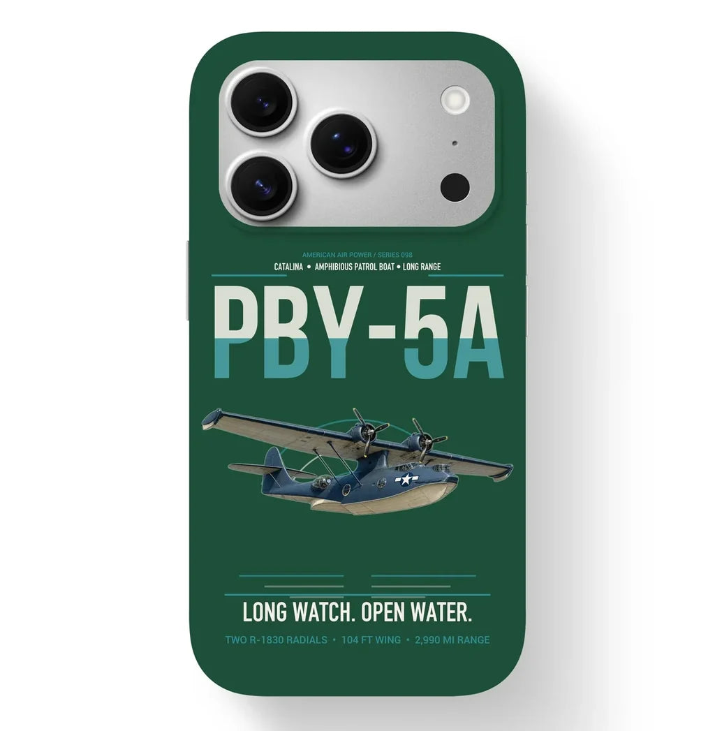 PBY-5A Catalina design on dark green magsafe iphone case, for iPhone 17 Pro