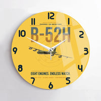 Thumbnail for B-52H Stratofortress design on yellow no frame wall clock