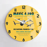 Thumbnail for DJI Mavic 4 Pro design on yellow no frame wall clock