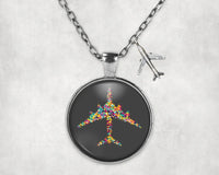 Thumbnail for Colourful Airplane Necklace - view 4