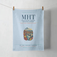 Thumbnail for Manchester–Boston Regional Airport (MHT) design on light blue towel