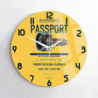 Thumbnail for PASSPORT design on yellow no frame wall clock
