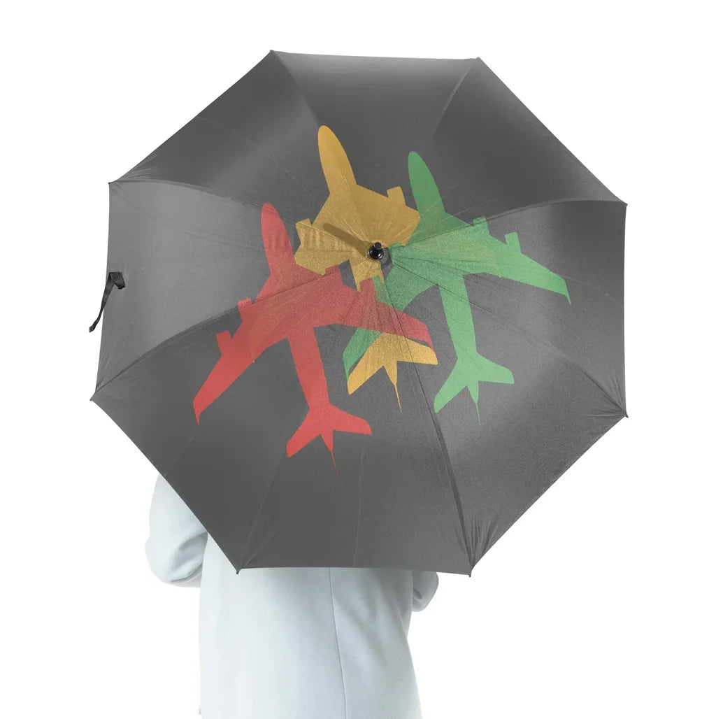 Colourful 3 Airplanes Umbrella - view 4