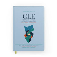 Thumbnail for Cleveland Hopkins International Airport (CLE) design on light blue notebook