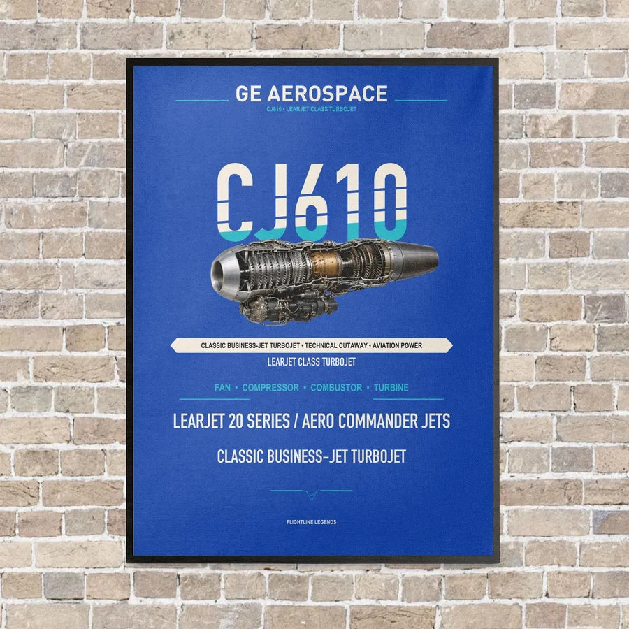 CJ610 vertical canvas print - framed - blue background