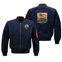 Thumbnail for VINTAGE G4347 - The Cog Railway Race - Bomber Jacket design on blue