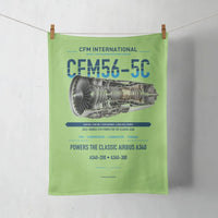 Thumbnail for CFM56-5C design on light green towel