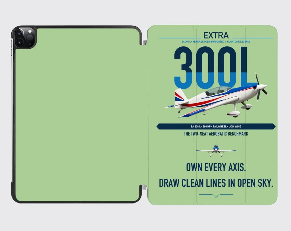 Extra 300L design on light green ipad tablet case