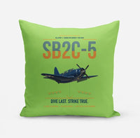 Thumbnail for SB2C-5 Helldiver design on light green pillow