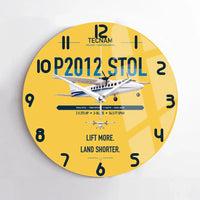 Thumbnail for Tecnam P2012 STOL design on yellow no frame wall clock