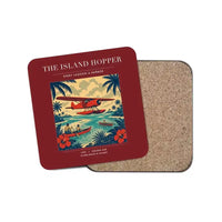Thumbnail for The Island Hopper - Designed Coasters design on dark red 1-piece