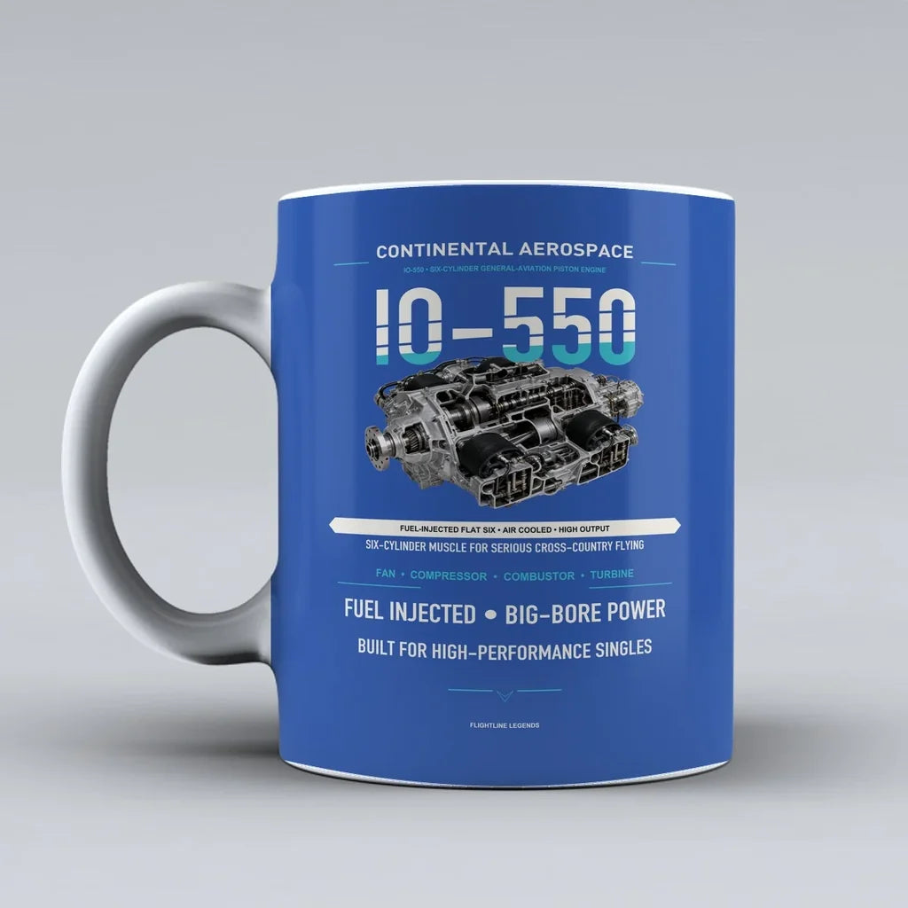 Mug design on blue io 550