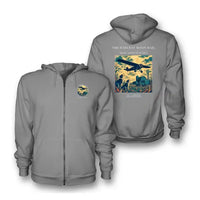 Thumbnail for VINTAGE G4479 - The Harvest Moon Mail - Premium Zipped Hoodie design on gray