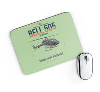 Thumbnail for Bell 505 Jet Ranger X design on light green rectangle mouse pad