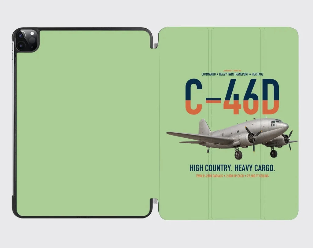 C-46D Commando design on light green ipad tablet case