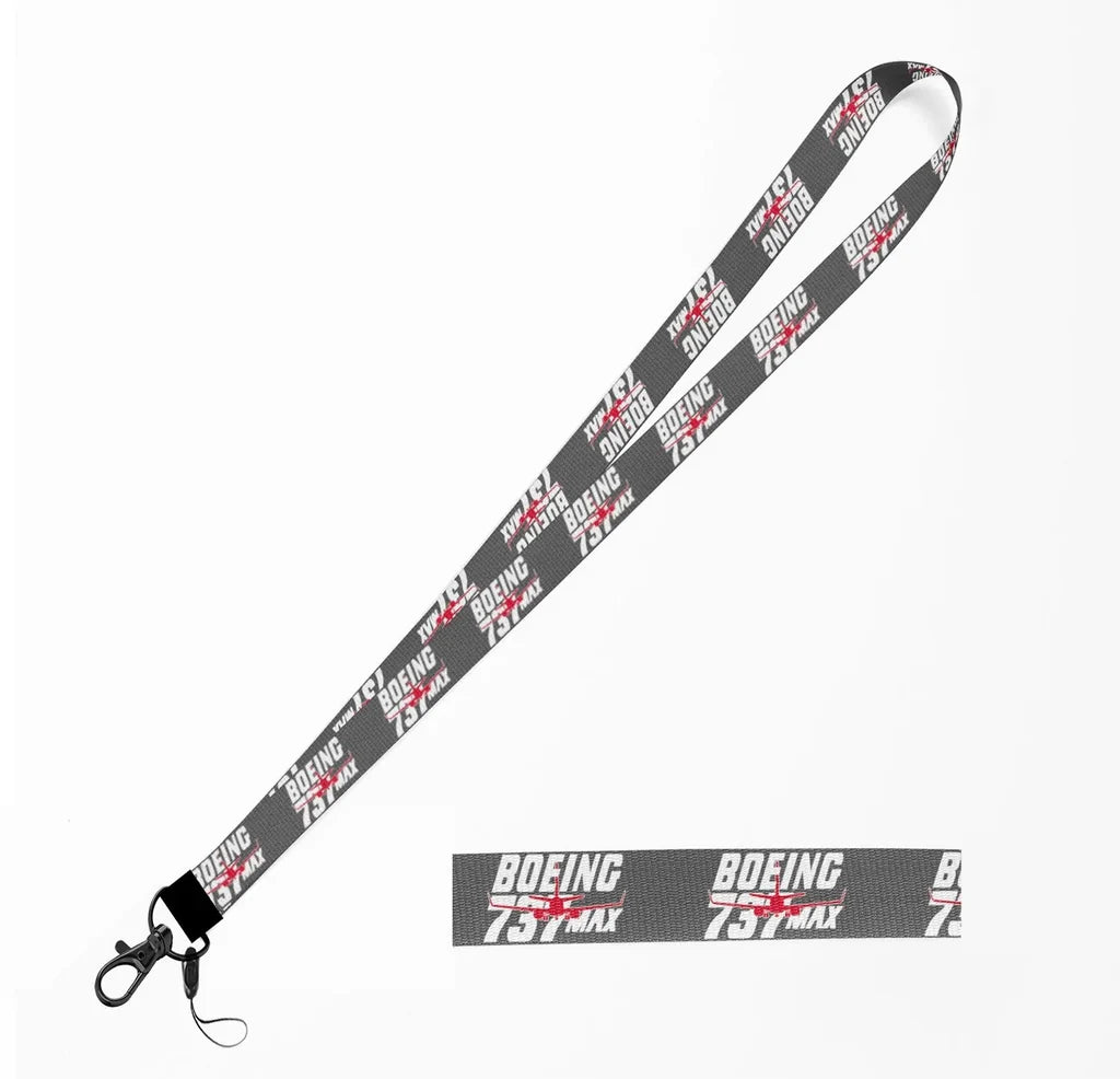 Amazing 737 Max lanyard - gray