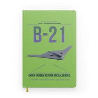Thumbnail for B-21 Raider design on light green notebook