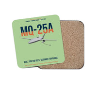 Thumbnail for MQ-25A STINGRAY design on light green 1 piece coaster